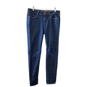LOFT Modern Skinny Jeans Blue Dark Wash Low-Rise 5 Pocket Design Stretch Sz 4